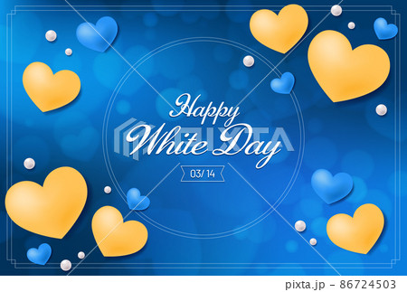ホワイトデー(青系背景・文字入り) ホワイトデー(青系背景・文字入り) 86724503