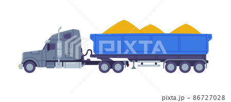 Cargo Truck as Freight Delivery Logistics Service Vector Illustration Cargo Truck as Freight Delivery Logistics Service Vector Illustration 86727028