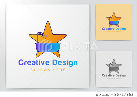 star bath logo Ideas. Inspiration logo design. Template Vector Illustration. Isolated On White Background star bath logo Ideas. Inspiration logo design. Template Vector Illustration. Isolated On White Background 86727362