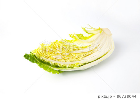 白菜 1/4 野菜 白背景 86728044
