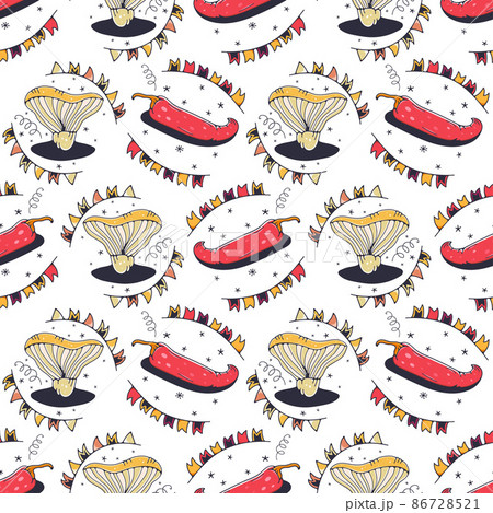 Hot Peppers and Mushrooms 86728521