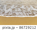 Sand of Beach and Soft Wave background, Copyspace 86729212