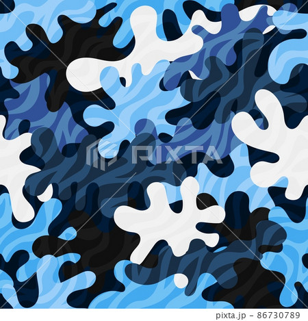 Camouflage pattern background. Classic clothing style masking camo repeat print Camouflage pattern background. Classic clothing style masking camo repeat print 86730789