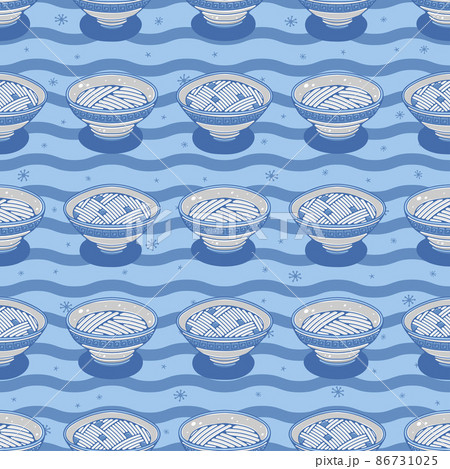 Noodle plates seamless pattern 86731025