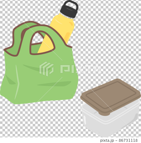 攜帶袋中的水瓶和食品容器 86731118