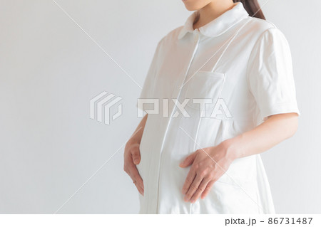 働く妊婦 看護師 コピースペース 働く妊婦 看護師 コピースペース 86731487