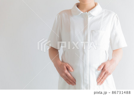 働く妊婦　看護師　コピースペース 86731488