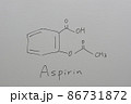 アスピリンの化学構造式 86731872