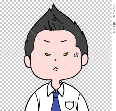 鬆散的男性人物插圖生氣 鬆散的男性人物插圖生氣 86732847