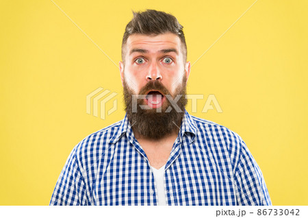 Wondering every time. Man bearded hipster wondering Wondering every time. Man bearded hipster wondering 86733042
