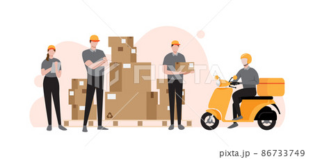 Delivery service team staffs 86733749