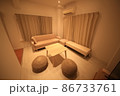 シンプルな装飾のワンルーム 86733761