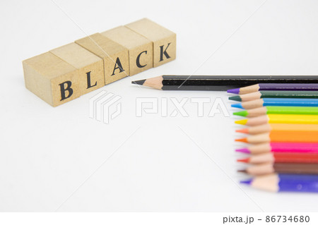 文字ブロック　BLACK　黒 86734680