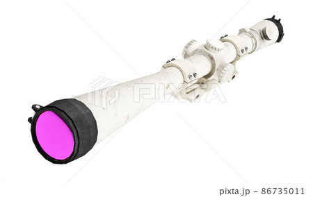 3d model optical sight for weapons isolated on white backgro 86735011