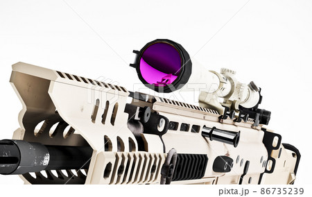 3d model of weapon with telescopic sight isolated on white 86735239