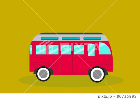 キャンピングカー イラスト 車 バン 86735895