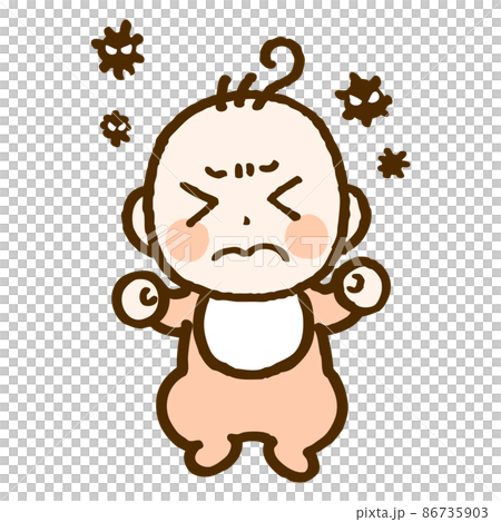 Baby suffering from virus (full color) 86735903