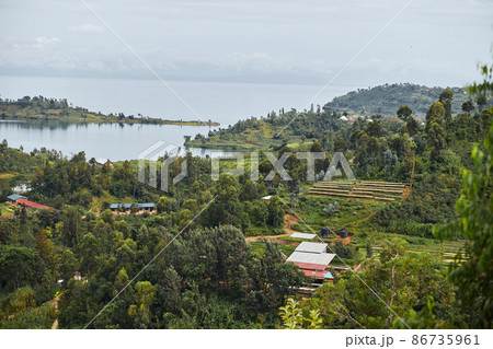 coffee washing station in moutain region of eastern Africa 86735961