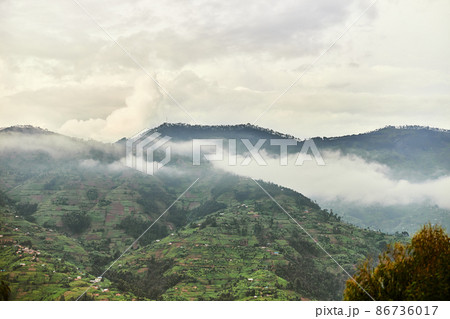 mountain cloudy landscape of eastern Africa region mountain cloudy landscape of eastern Africa region 86736017