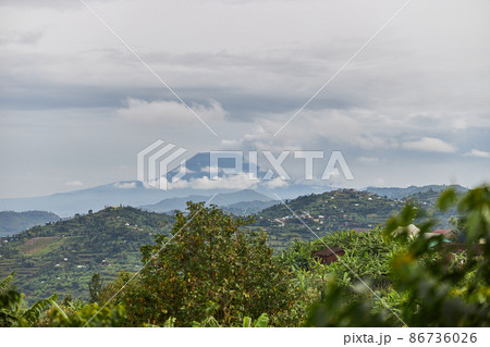 mountain cloudy landscape of eastern Africa region 86736026