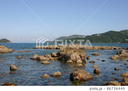 the beautiful view of a rocky coast , sai kung , hk the beautiful view of a rocky coast , sai kung , hk 86736440