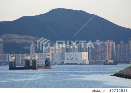 Shipyard, Floating dock at the sea, hong kong 13 July 2004 Shipyard, Floating dock at the sea, hong kong 13 July 2004 86736638