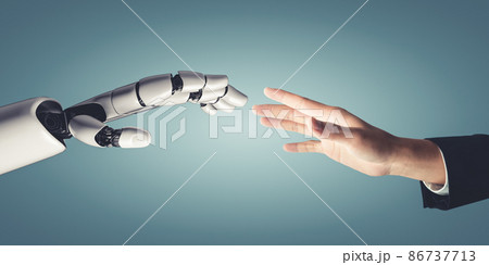 Future artificial intelligence and machine learning for AI droid robot or cyborg 86737713