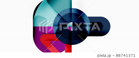 Creative geometric wallpaper. Circles, lines background. Business template for wallpaper, banner, background or landing Creative geometric wallpaper. Circles, lines background. Business template for wallpaper, banner, background or landing 86741371