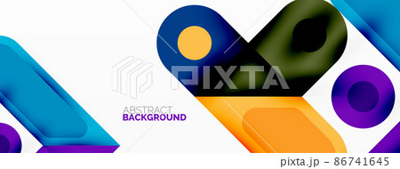 Square and circle minimal abstract background. Vector illustration for wallpaper banner background 86741645