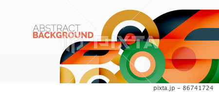 Rings and circles geometric abstract background for wallpaper, banner, backdrop Rings and circles geometric abstract background for wallpaper, banner, backdrop 86741724