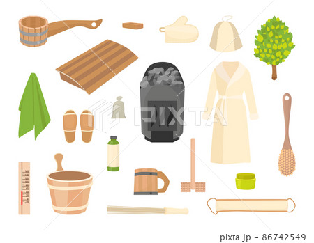 Set of accessories for baths and saunas. Set of accessories for baths and saunas. 86742549