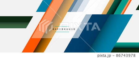 Background. Geometric diagonal square shapes and lines abstract composition. Vector illustration for wallpaper banner background or landing page 86743978