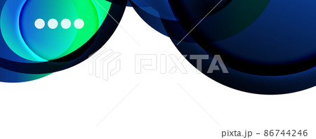 Fluid gradients, swirls and circles. Bright color lines. Vector Illustration For Wallpaper, Banner, Background, Landing Page 86744246