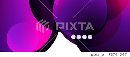 Fluid gradients, swirls and circles. Bright color lines. Vector Illustration For Wallpaper, Banner, Background, Landing Page 86744247