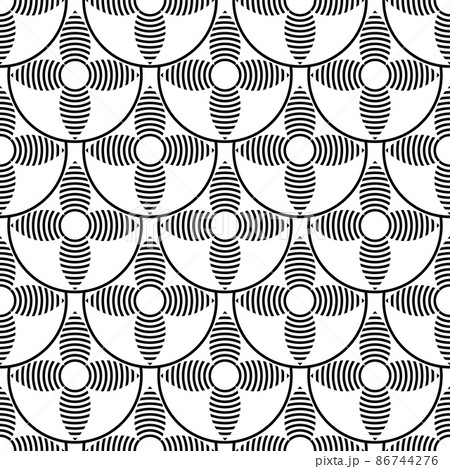 Abstract seamless decorative geometric pattern. 86744276