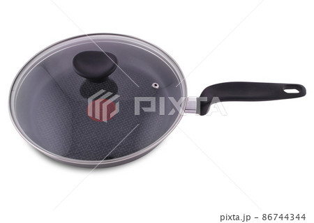 New empty frying pan with lid 86744344