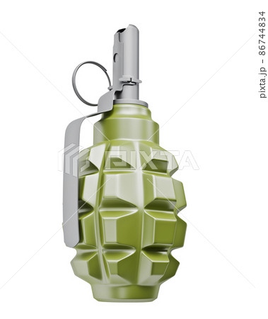 3d model of combat grenade isolated on white background 3d model of combat grenade isolated on white background 86744834