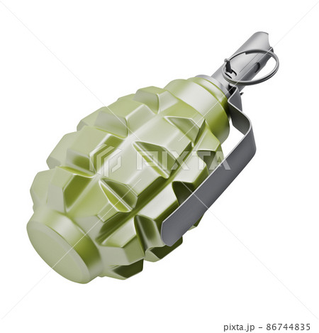 3d model of combat grenade isolated on white background 86744835