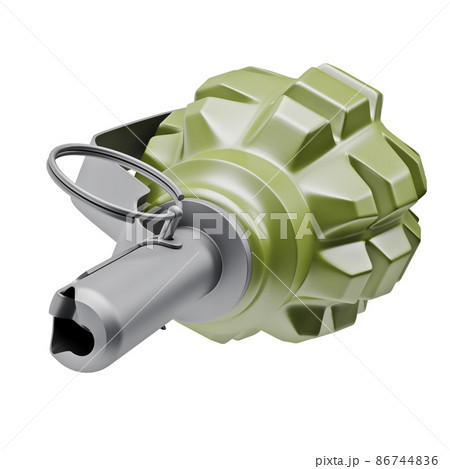 3d model of combat grenade isolated on white background 3d model of combat grenade isolated on white background 86744836