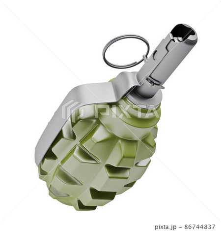 3d model of combat grenade isolated on white background 3d model of combat grenade isolated on white background 86744837