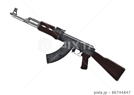 3d model submachine gun isolated on white background 86744847