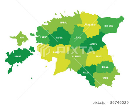 Estonia - map of counties 86746029