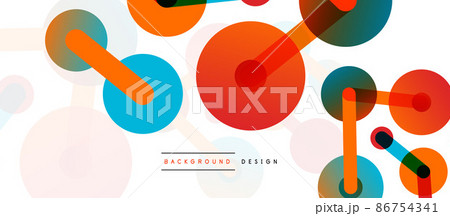 Network concept abstract background. Dots connection. Big data idea. Business template for wallpaper, banner, background or landing 86754341
