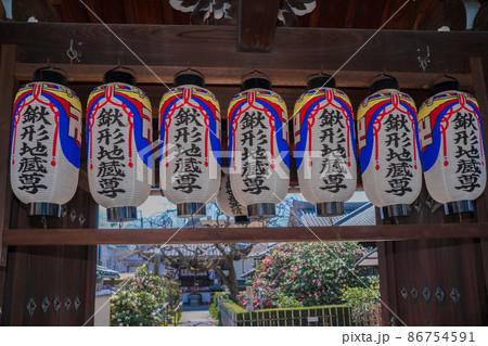 京都市北区に所在する五色八重散り椿で有名な地蔵院を撮影 86754591