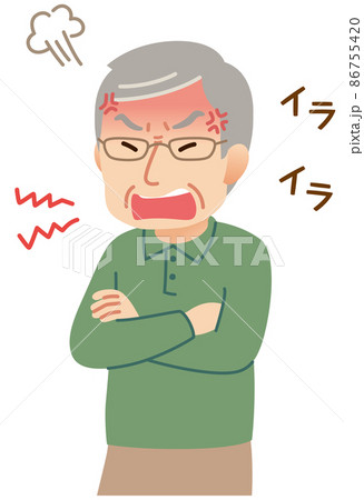 激怒する高齢者男性 86755420
