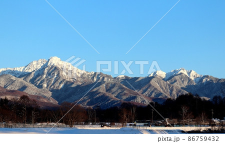 晴れた冬の日の八ヶ岳はくっきり最高ですよ 晴れた冬の日の八ヶ岳はくっきり最高ですよ 86759432