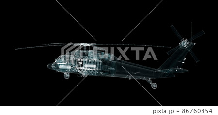 Helicopter Hologram. Military and Technology Concept Helicopter Hologram. Military and Technology Concept 86760854