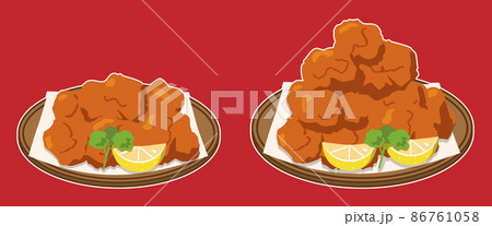 からあげのセット(白フチあり) からあげのセット(白フチあり) 86761058