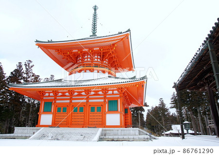 高野山　壇上伽藍　根本大塔 86761290