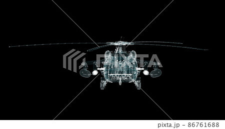 Helicopter Hologram. Military and Technology Concept Helicopter Hologram. Military and Technology Concept 86761688